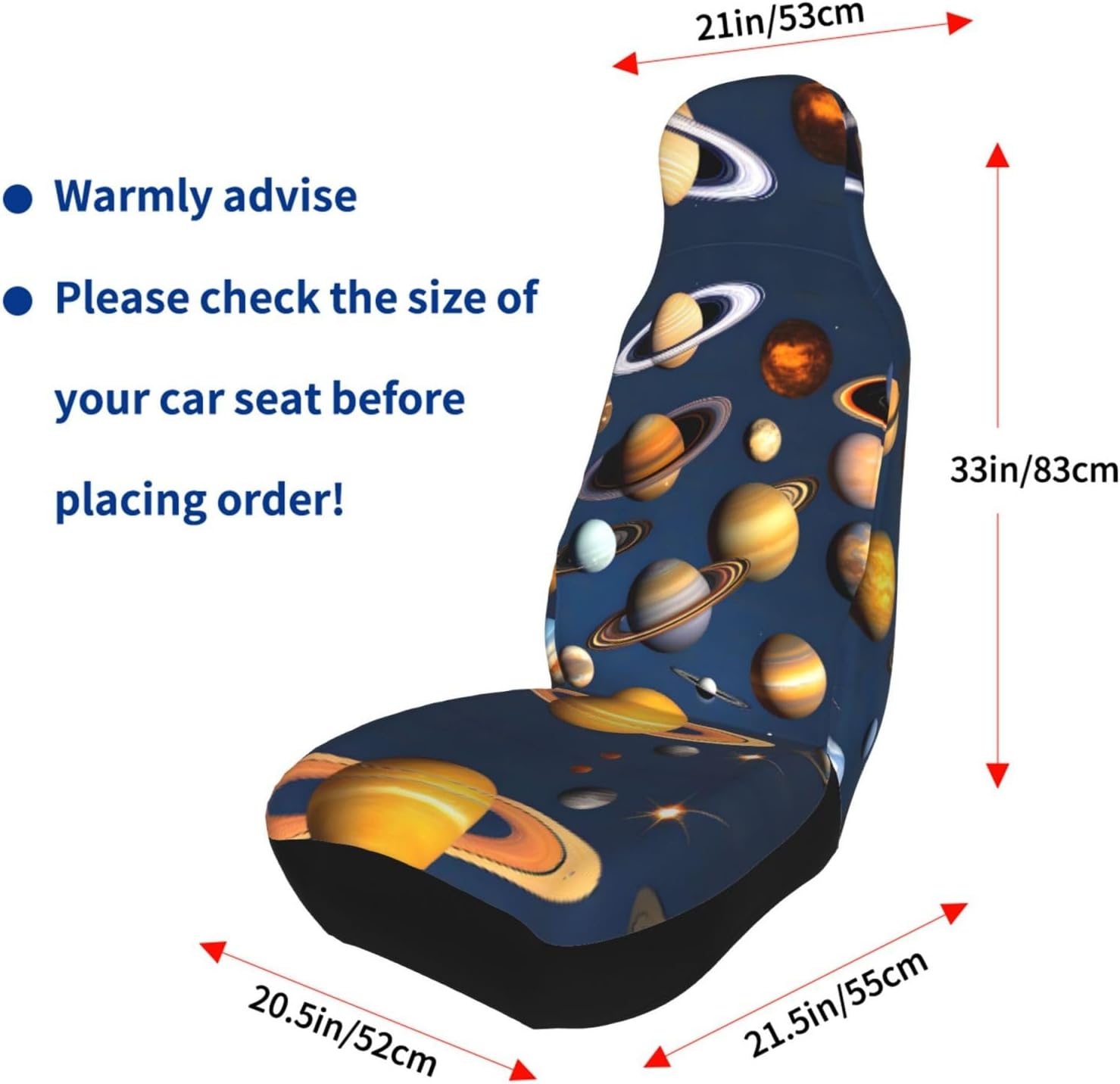 Solar System Planets Car Seat Covers Car seat covers easy-to-clean car seat covers suitable for cars or trucks