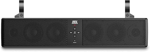 MTX MUD6SPBT Mud Series Universal resistente a la intemperie 6 altavoces ATV UTV Motocicleta Barco Barra de sonido habilitada con Bluetooth con