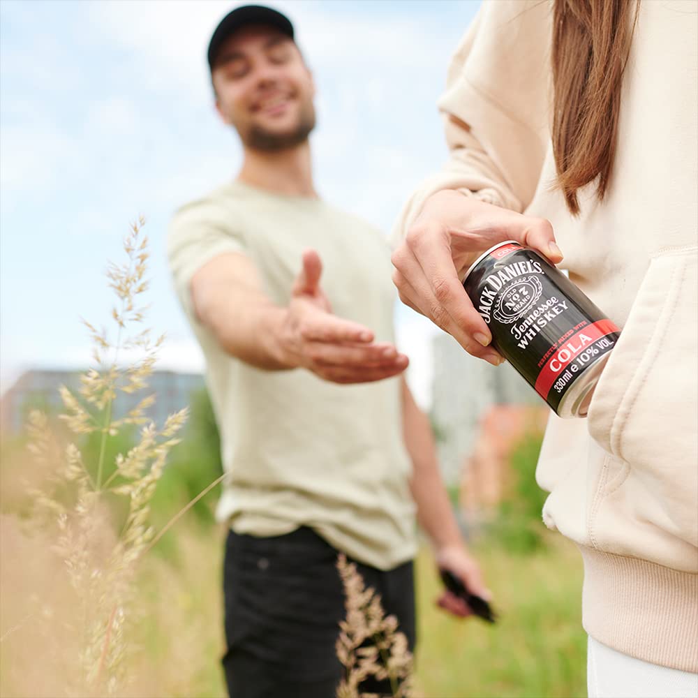 Jack Daniel's Jack & Cola - Whiskey Noten treffen auf klassische Cola - 24 x 0,33L / 10% Vol.