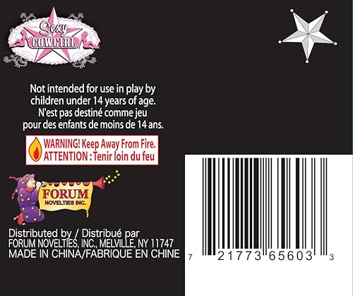 Miniatura 3 de Forum Novelties Junior - Sombrero de vaquera DLX estándar con suministros de fiesta de lentejuelas rosas 12 x 12 x 8 pulgadas 65604