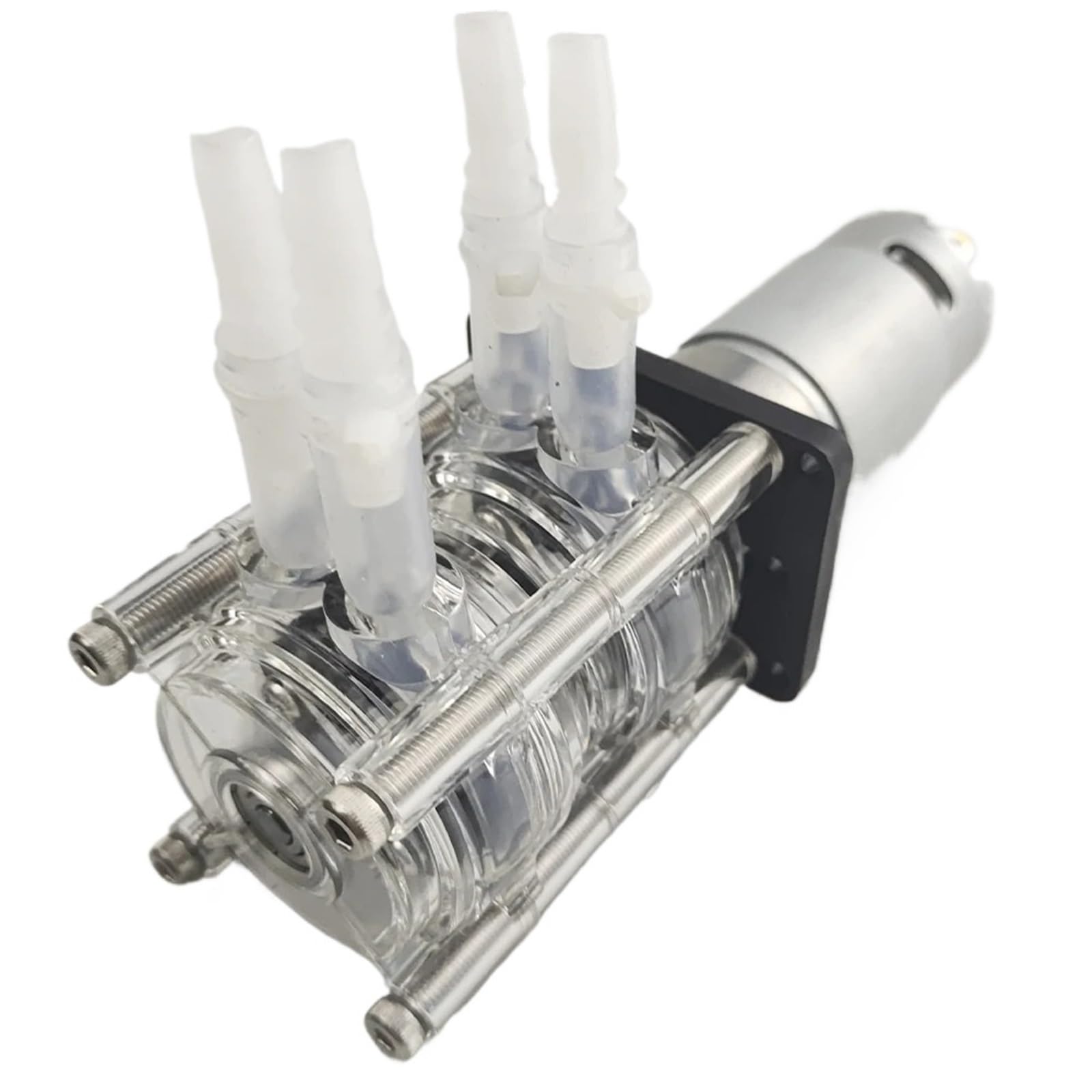 Bombas de aguas residuales/efluentes bomba peristáltica dosificación de agua doble cabezal 12V 24V CC alto caudal for acuario(Silicone Tube)