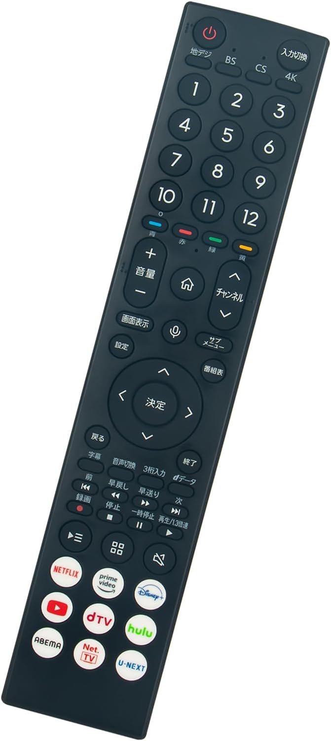 Replacement Remote Control fits for ERF3A46 TV Hisense 43E7H 50E7H 55E7H 65E7H 75U9H 65U9H