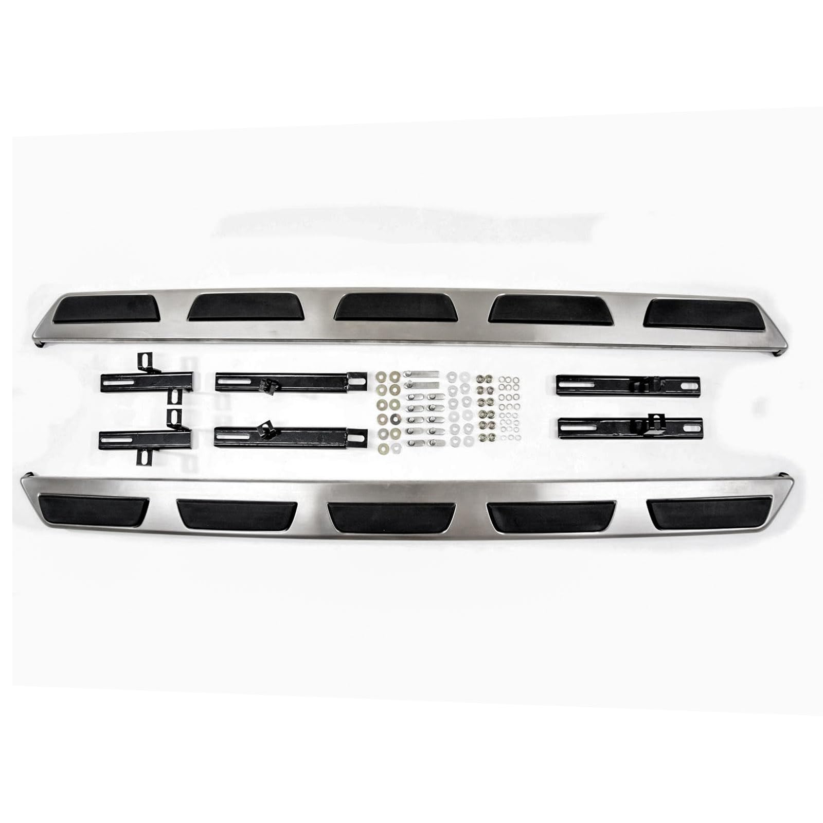 J&J AUTOMOTIVE Pedane Laterali per Audi Q5 2008-2012, Sottoporta Minigonne in Alluminio e Plastica ABS, Set Completo con Materiale di Montaggio Incluso