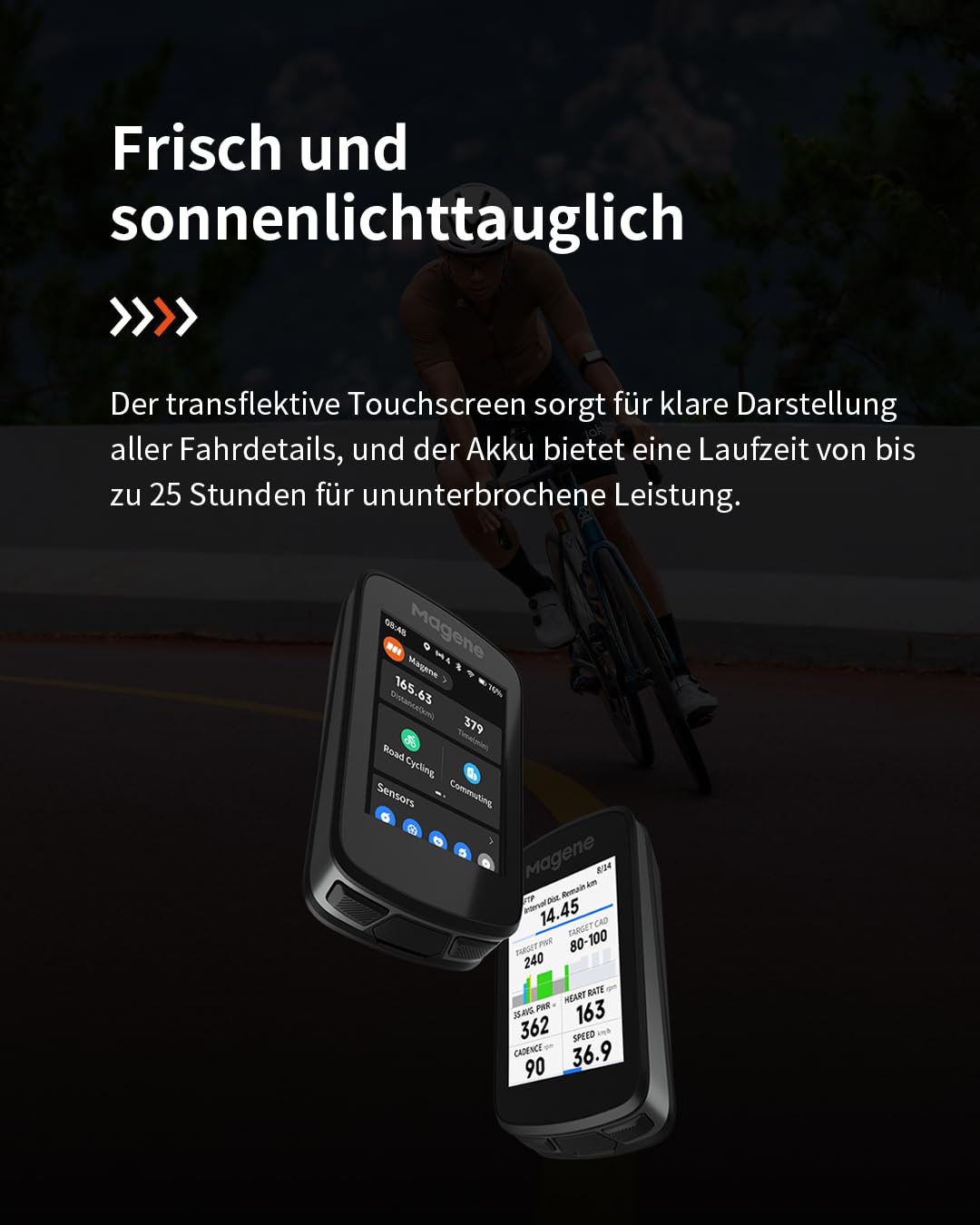 Magene C606 Pro GPS-Fahrradcomputer, Kartennavigation, Multi-Szenario ClimbPro, 2,8-Zoll-Farb-Touchscreen, Indoor-Training, Cycling Dynamics