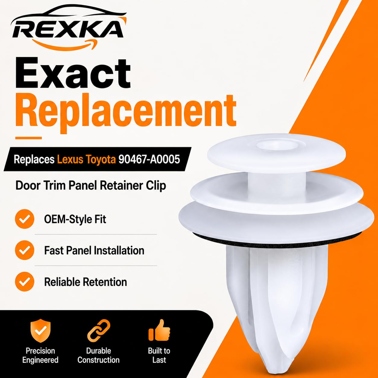 Amazon.com: Rexka 10pcs Door Trim Panel Retainers Clips Compatible