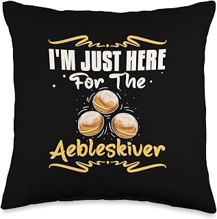 Aebleskiver Pancake Pan Recipe Mix Maker Danish Throw Pillow