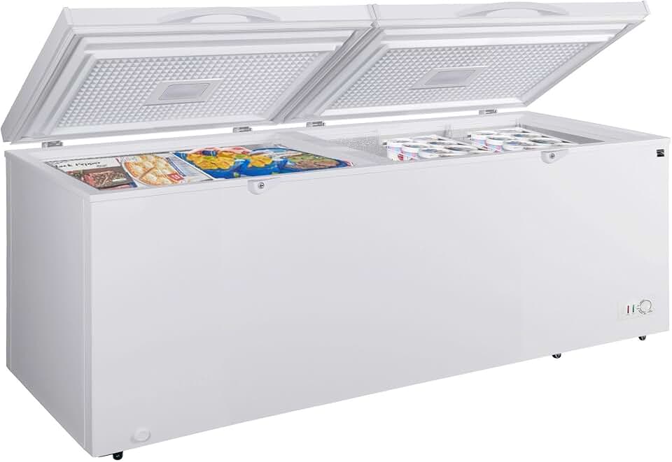 Kenmore 25.0 Cubic Feet Deep Freezer - Convertible Refrigerator/Chest Freezer, 2 Hanging Basket, Garage Ready, Meat Storage, Front Drain, Congelador For Home, Apartment, Basement, Cottage,White