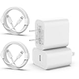 iPhone Fast Charging 2 Pack, 20W PD USB C Wall Charger With 6FT Cable for iPhone 14/14 Pro Max/13/13 Pro/12/12 Pro/11/11 Pro/XS, Pad
