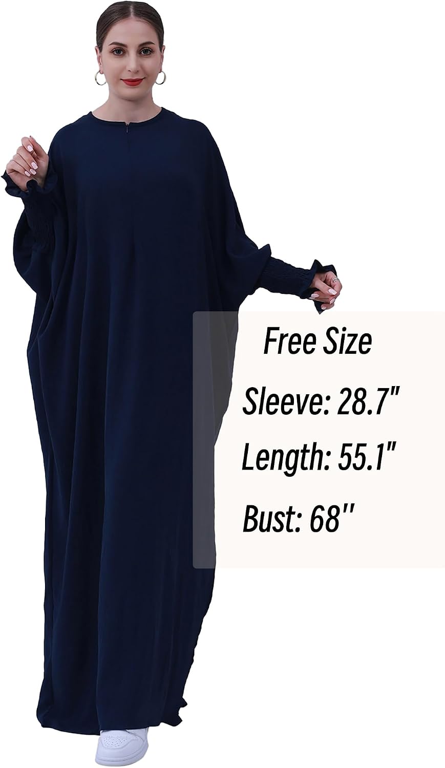 Muslim Prayer Abaya Islamic Women's Khimar Pure Color Hijab Dress Long Sleeve Dubai Kaftan