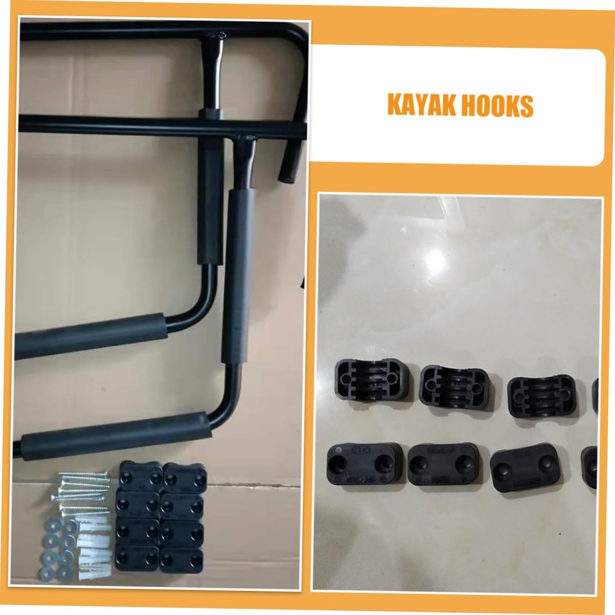 2Pcs Heavy Duty Wall Mount Kayak Storage Racks Versatile Garage Hooks for Bikes Surfboards Paddleboards for Use