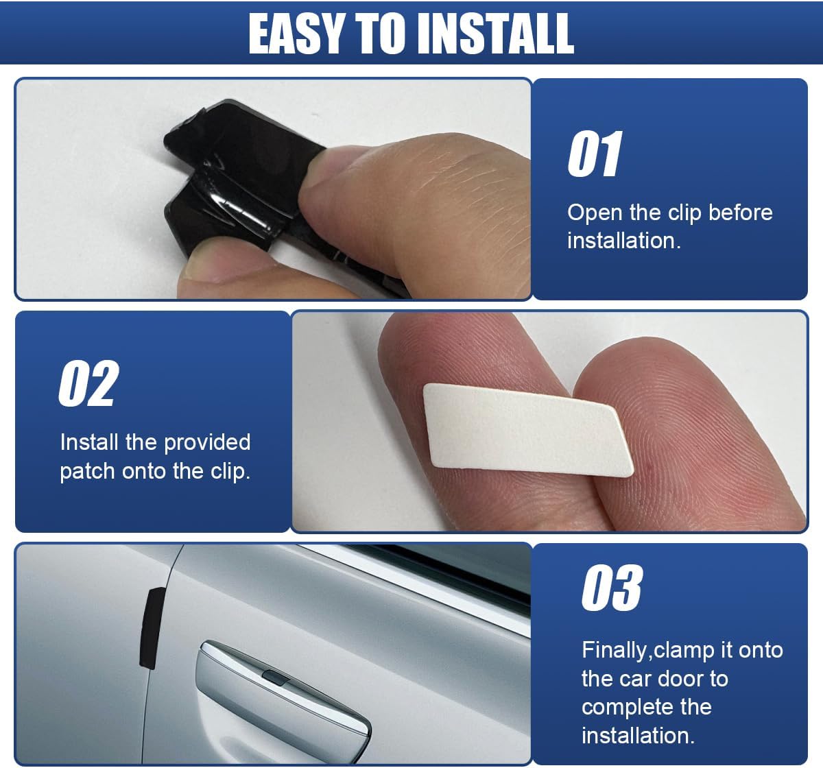 Craedli 4PCS Car Door Edge Guards, Universal Anti-Collision Strips Auto Side Door Protector Edge Trim Strip, Self-Adhesive Anti-Scratch Bumper Trim Guard Exterior Accessories for Car SUV Truck (Black)