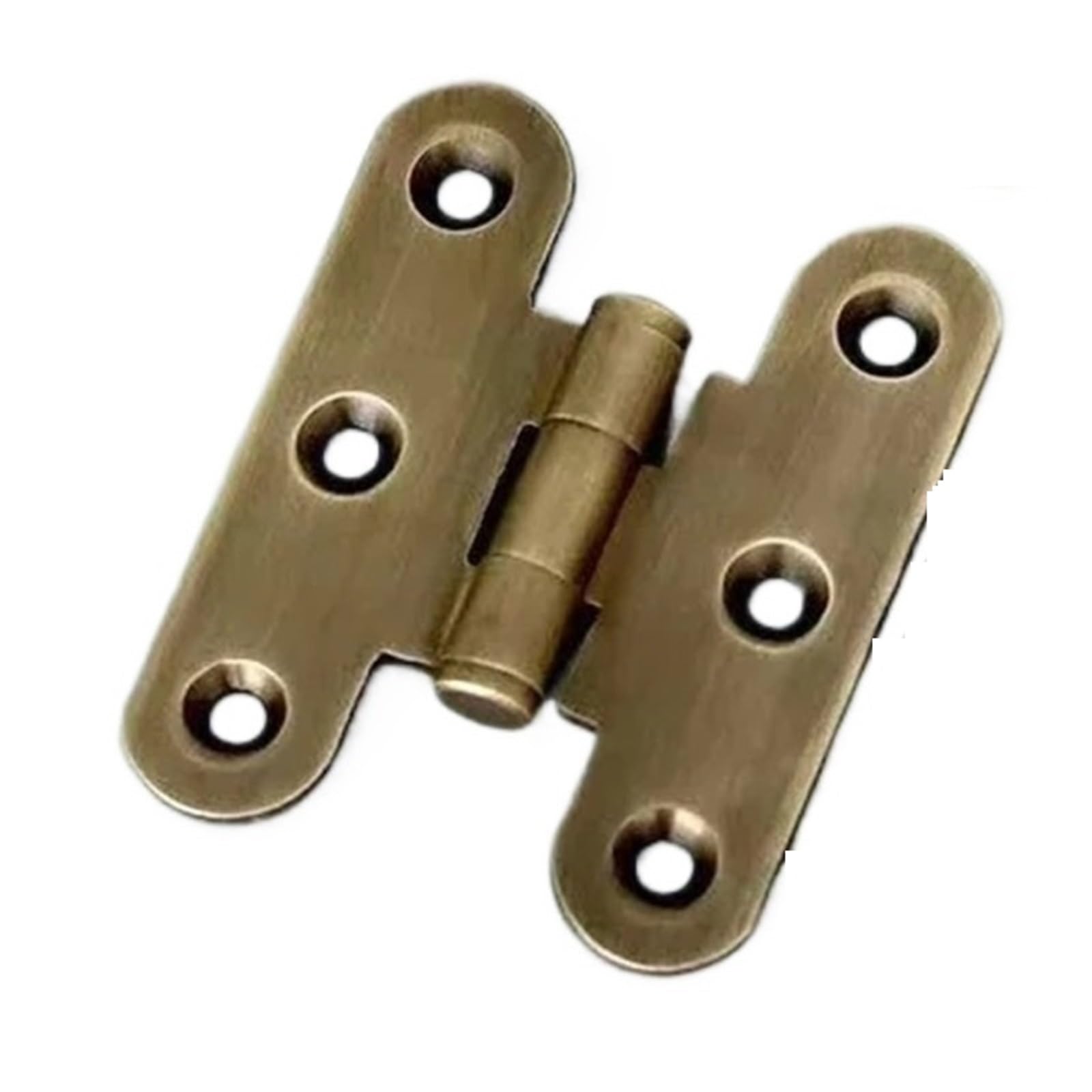 Sensumepb L Bronze Color 2 Pieces Solid Brass Flip Hinge, Folding Cabinet Door Swing Hinge For Furniture Hardware(L Bronze Color)