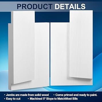 CroBlissful Door Frame Repair Kit, Exterior Door Jamb Kit, 4-9/16 W X 8 L