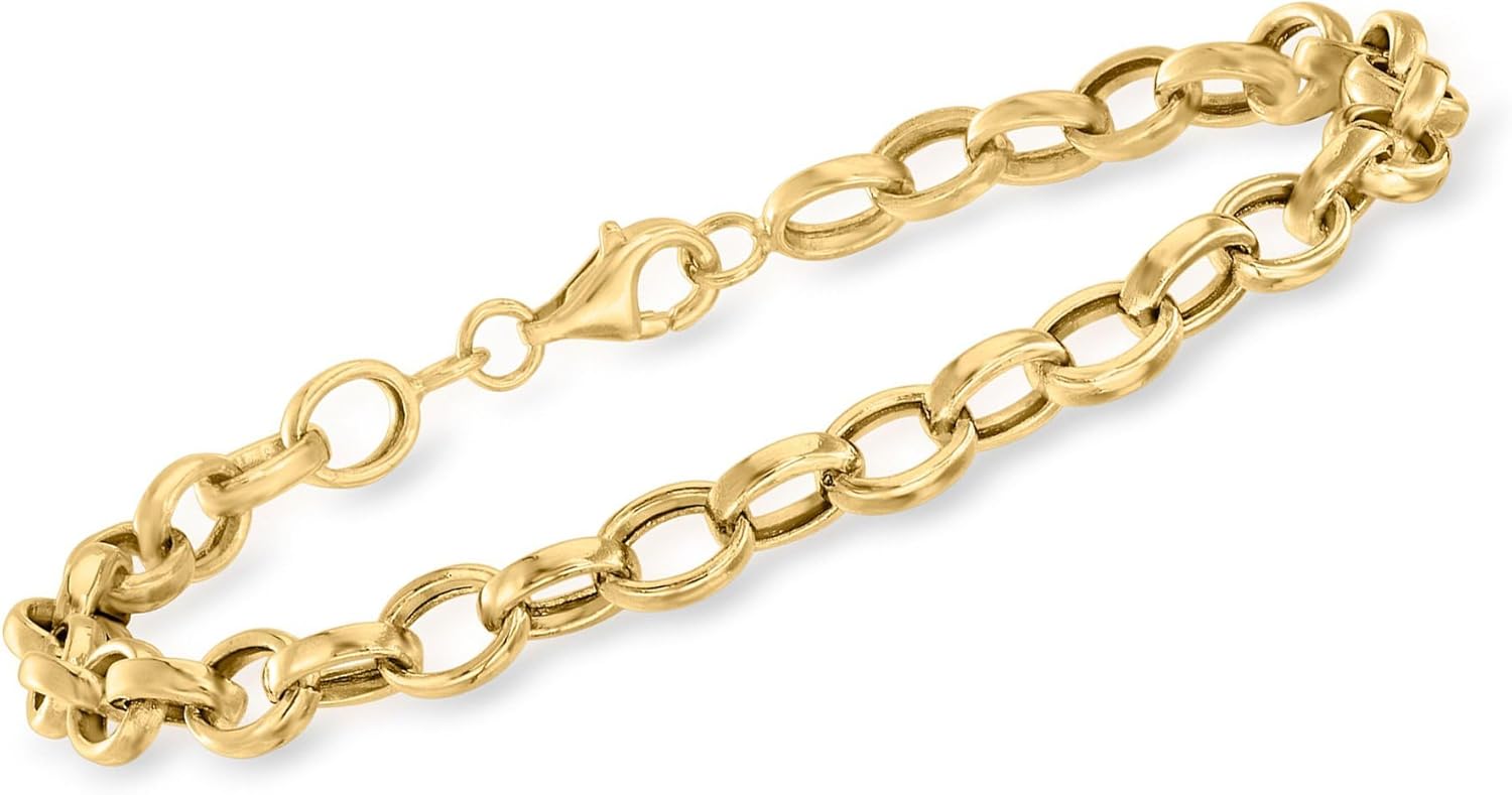 Ross-Simons 10kt Yellow Gold Cable-Link Bracelet