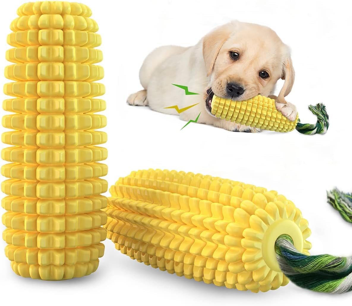 Lisapro Juguete para Perro Masticables Agresivos, Juguetes Masticables para Perros, Juguete Interactivo para Perros Chirriantes, Indestructibles, para Limpieza de Dientes de Perros Grandes y Medianos
