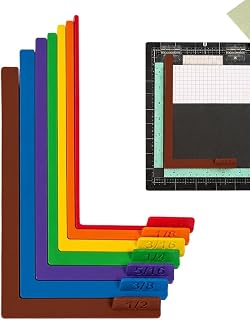 7-Piece Paper Craft Alignment Guide with Storage Box, Precise Layering