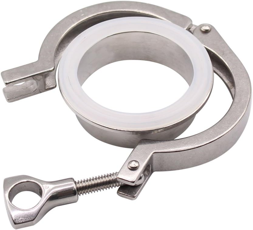 DERNORD Stainless Steel 304 Single Pin Heavy Duty Tri Clamp with Wing Nut for Ferrule TC 2'' (Pack of 5)