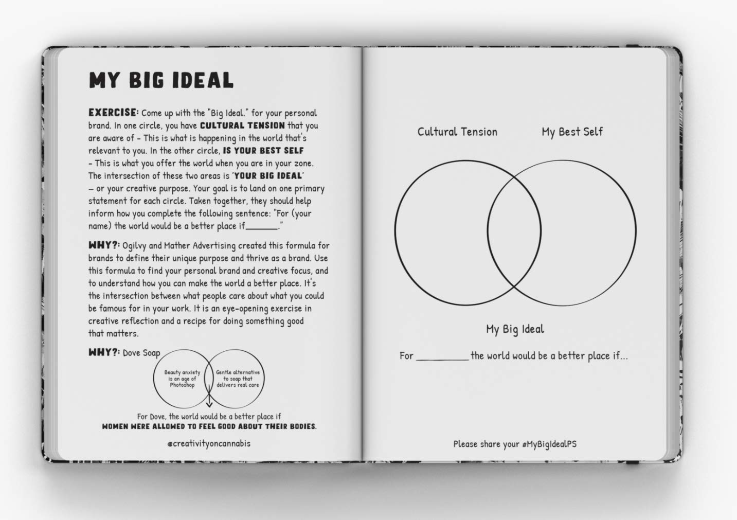 Creative Thinking Journal: sfide divertenti e creative progettate per aumentare la tua creatività.