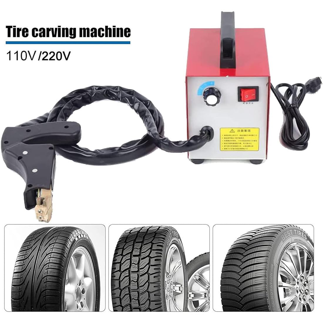 Strumento per Scanalare Pneumatici, 350W Macchina per Scanalare Pneumatici per Auto E Camion Forma U/V, Approfondire Il Disegno del Battistrada, Rinnovare Vecchi Pneumatici