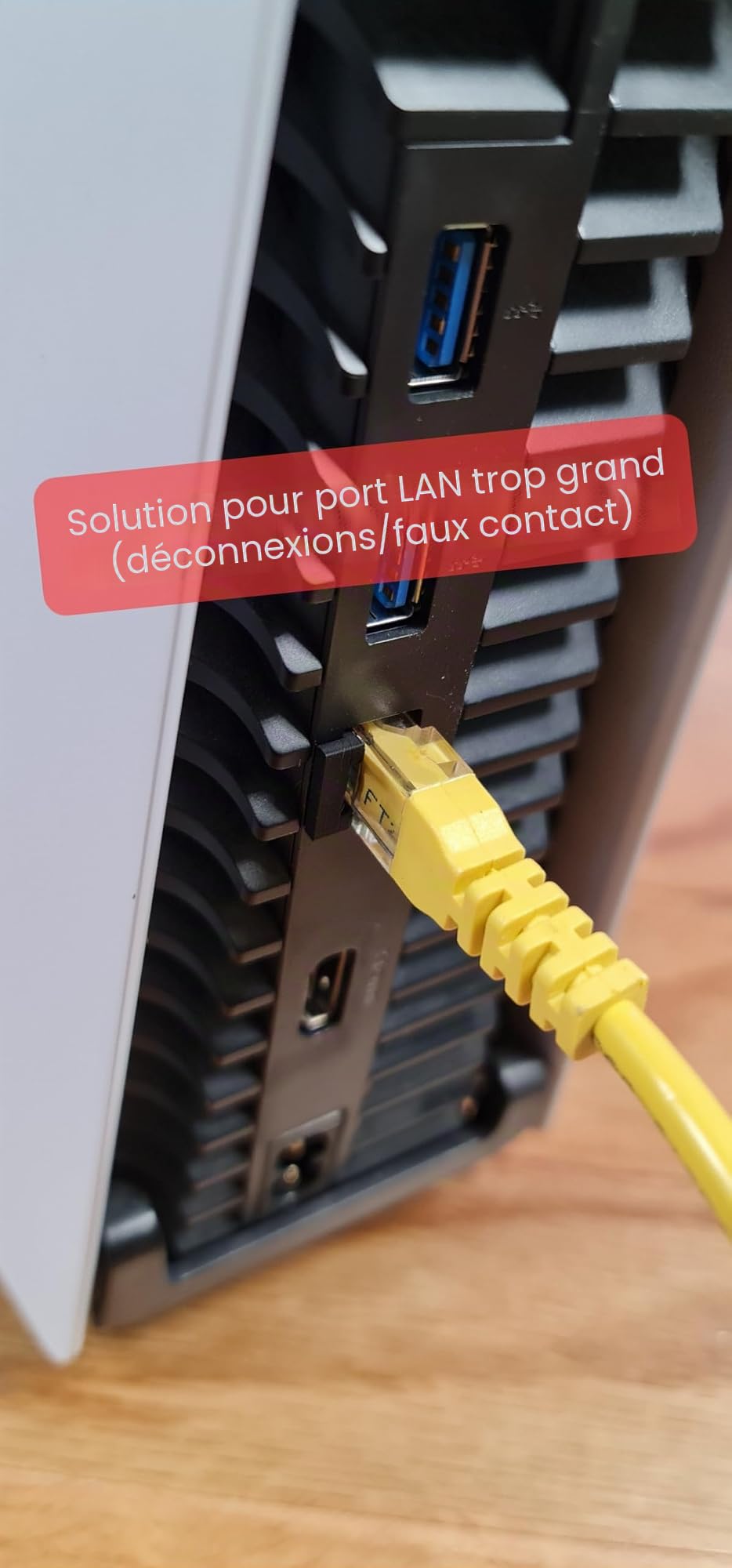 Generisch Adaptateur de port LAN compatible avec PS5/PS5 Pro (déconnexion / contact vacillant)