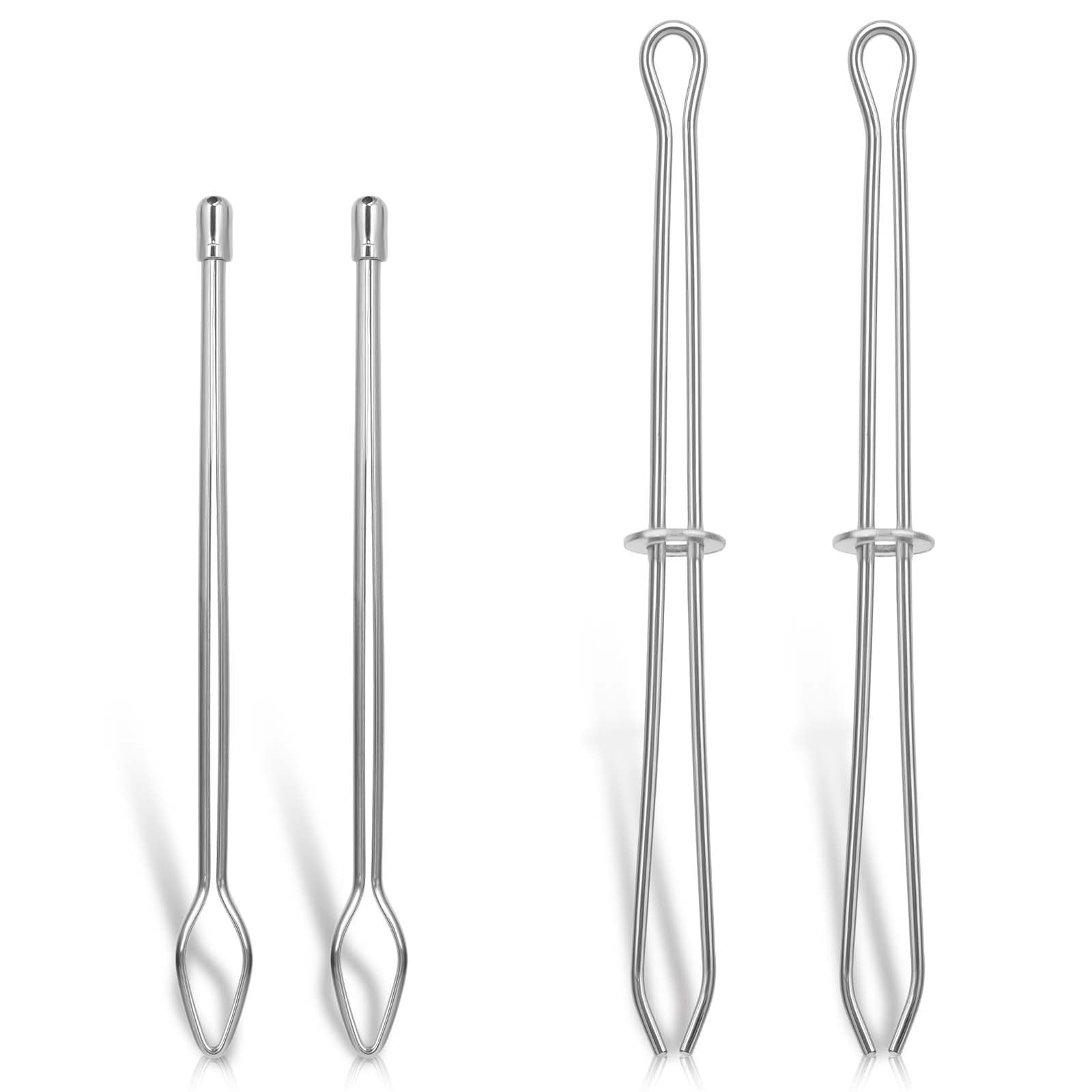 4 Stuks Elastisch Koord Touwinrijger Clip Pincet, Naaldeninrijger Roestvrij Staal Gemakkelijk Trekkoordinrijger voor Elastieken Naaien Accessoires Doe-het-zelf Gereedschap