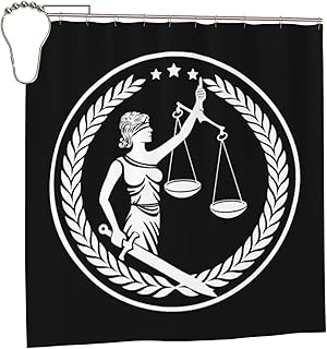 CRJSNYEAG Justice Lady Waterproof 72x72 Inch Bathroom Shower Curtain Iron