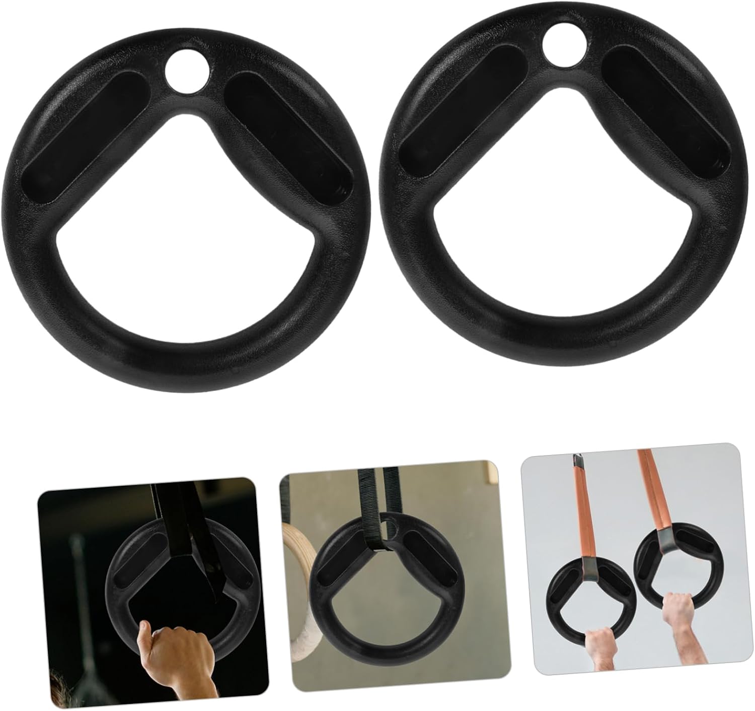 BESPORTBLE 2pcs Heavy Duty Gymnastics Rings for Pull up Bar Workout Rings Straps for Women Men