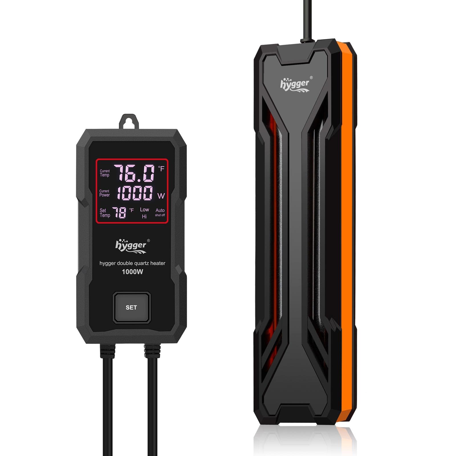 hygger Riscaldatore ad immersione per acquario, con controller di visualizzazione digitale intelligente, per acquario, per acquario, 1000 W