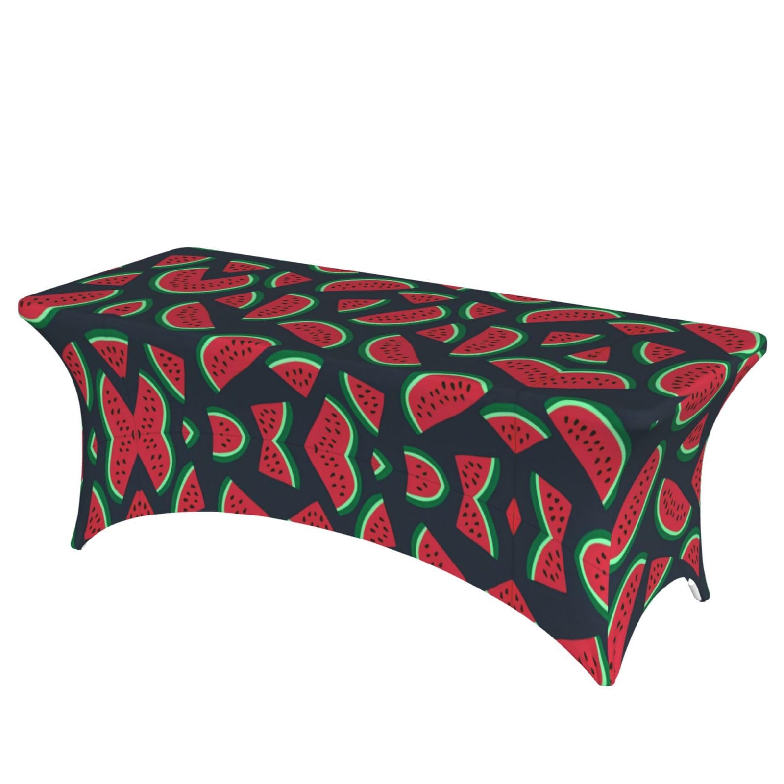Nappe pastèque rouge 1,8 m de long avec housses de coin pour table de jardin