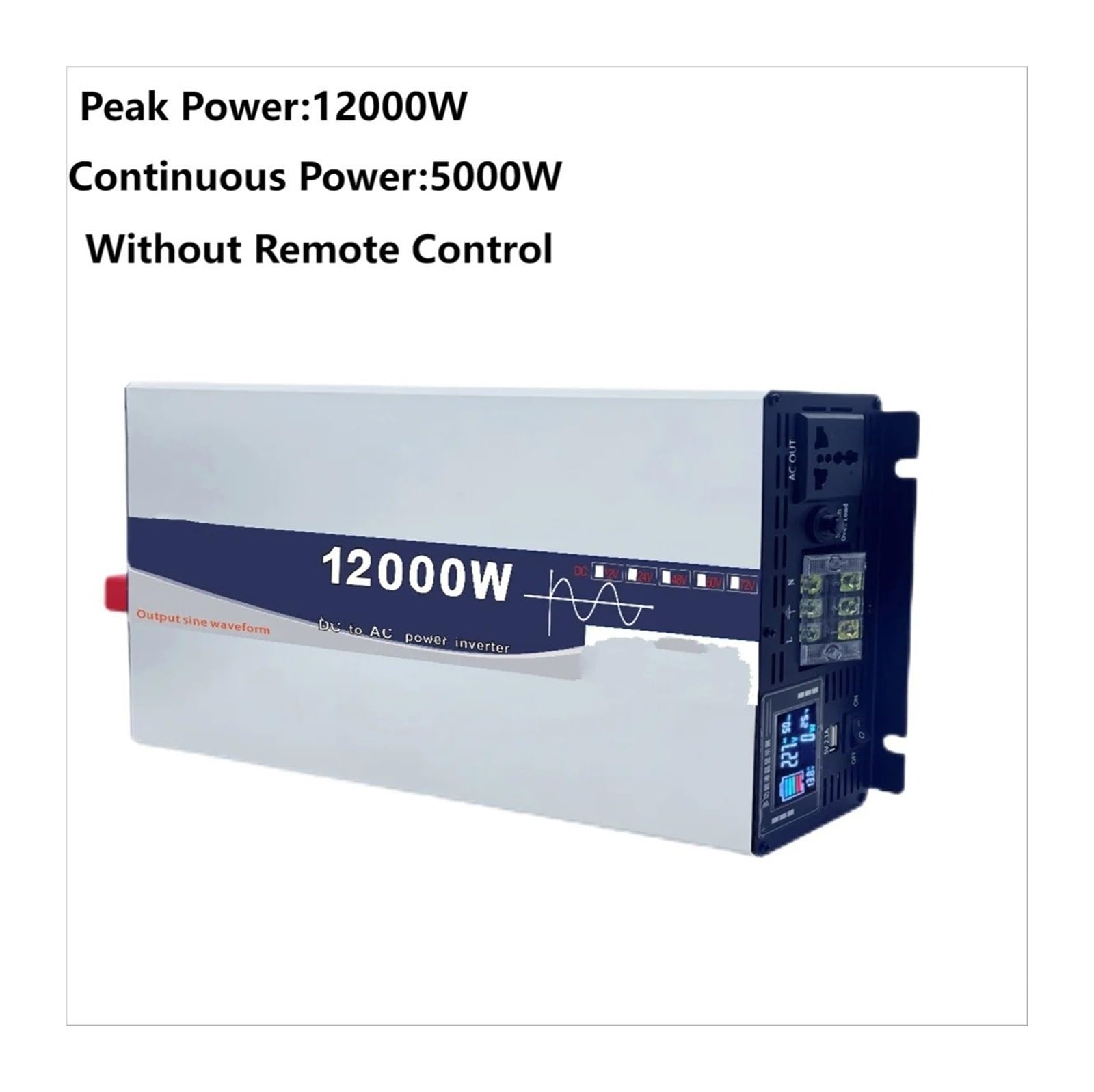 Inversor Corriente Inversores Onda Sinusoidal Pura 10000W 12000W para Coche Convertidor Voltaje 12 V 24 V 48 V 60 V Y 72 V A CA 110 V Y 220 V 50Hz Y 60Hz Transformador(60V,110-120V 60HZ Uni,12KW)