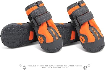 TRUE LOVE Waterproof, Breathable, Orange Dog Shoes 5