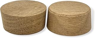 2-Inch American White Oak Wood Bourbon Wine Barrel Cask Keg Bung Plug - Great for Home Brewers, Distillers, Wine Enthusiasts (2-Pack)