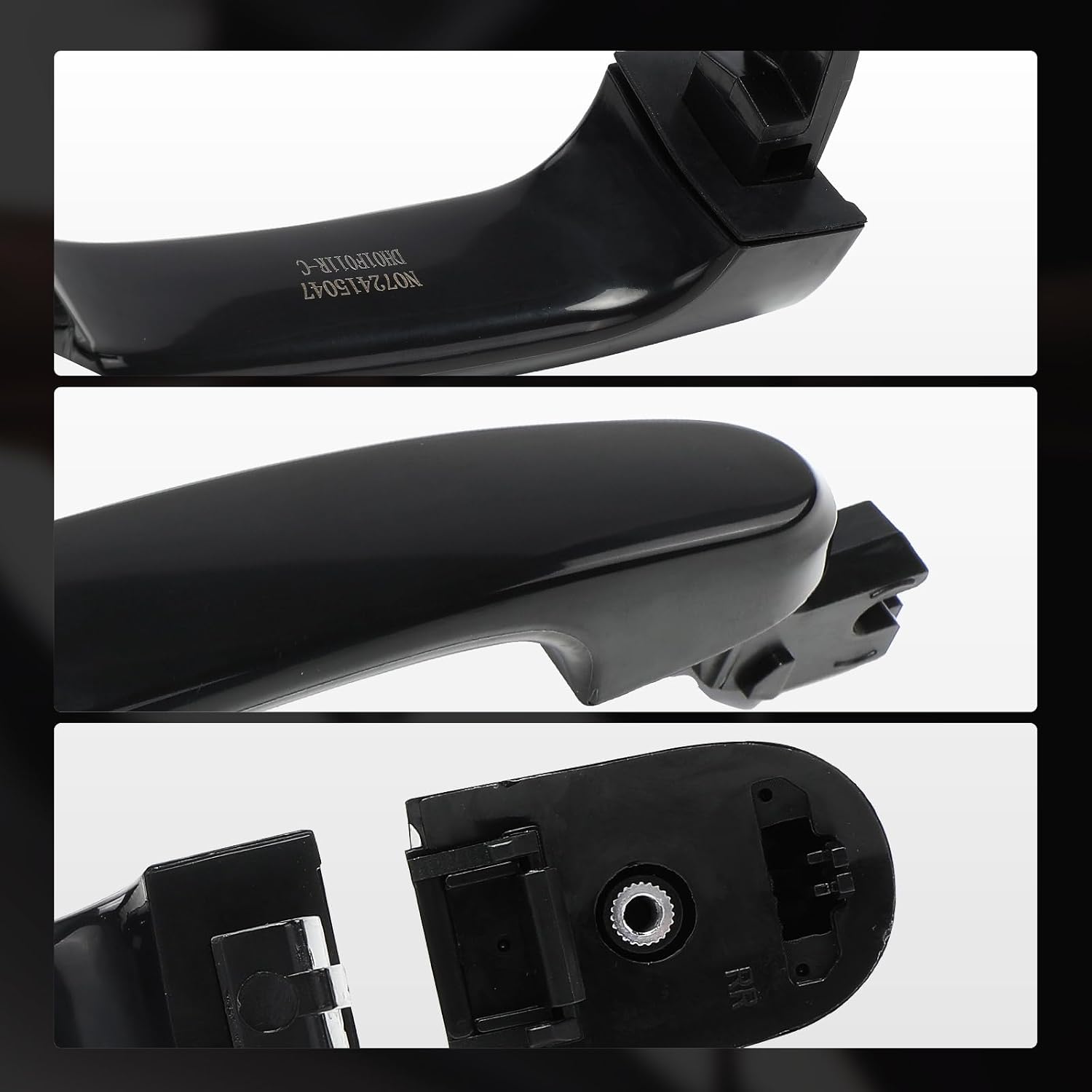 A-Premium Rear Right Passenger Side Exterior Door Handle Compatible with Kia Sportage 2005 2006 2007 2008 2009 2010, Black