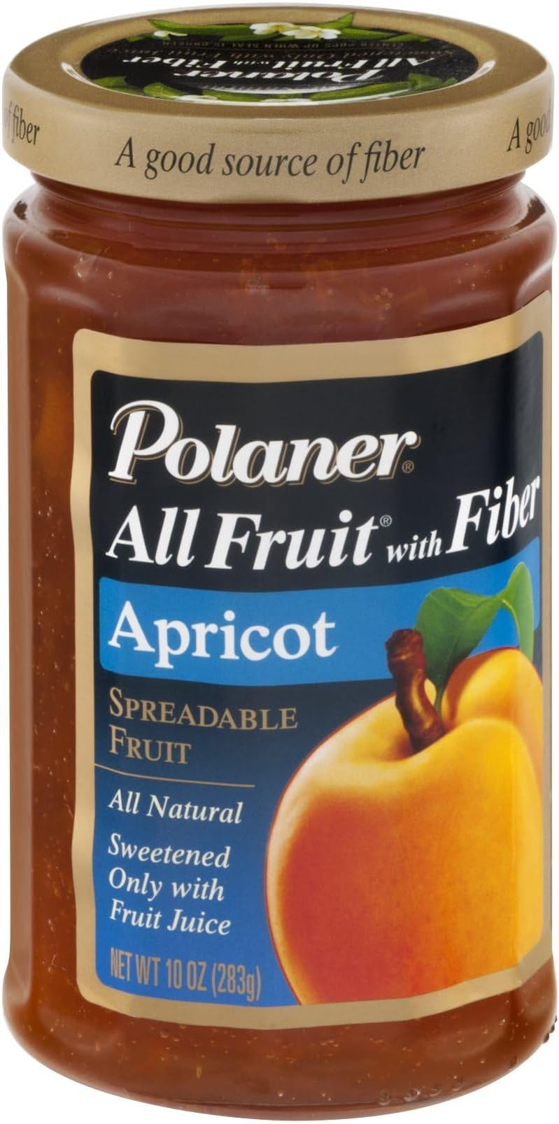 with Fiber Apricot Spreadable Fruit 10 oz (Pack of 12)