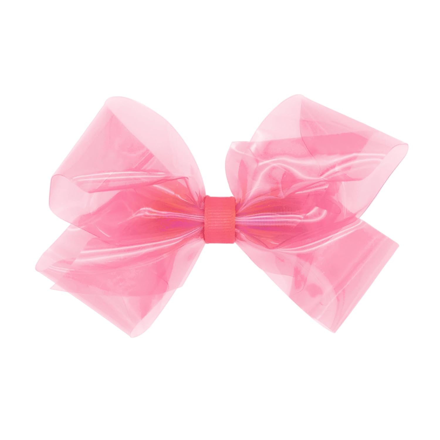 Wee Ones Girls' Wee Splash Colored Vinyl Hair Bow with Plain Wrap, Nectar, King