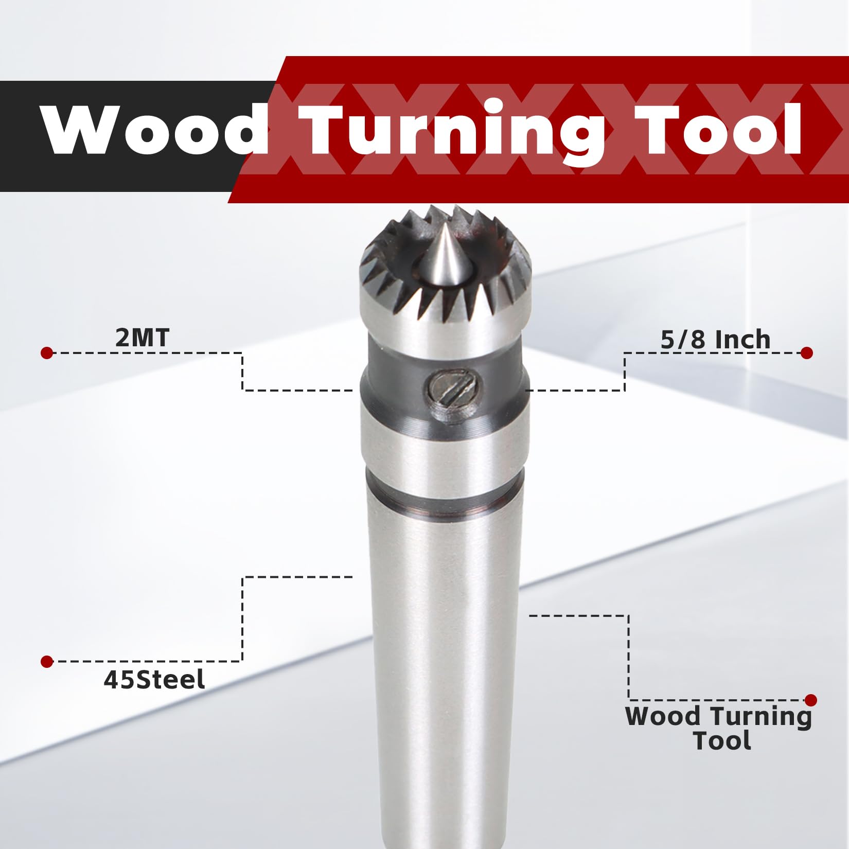 2MT Wood Turning Tool - Lathe Drive Center -4
