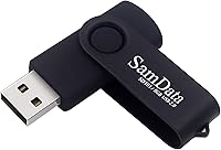 SamData 8GB USB 2.0 Swivel Flash Drive - Thumb Drive Memory Stick with LED Indicator, Plug & Play (Black, 1 Pack)