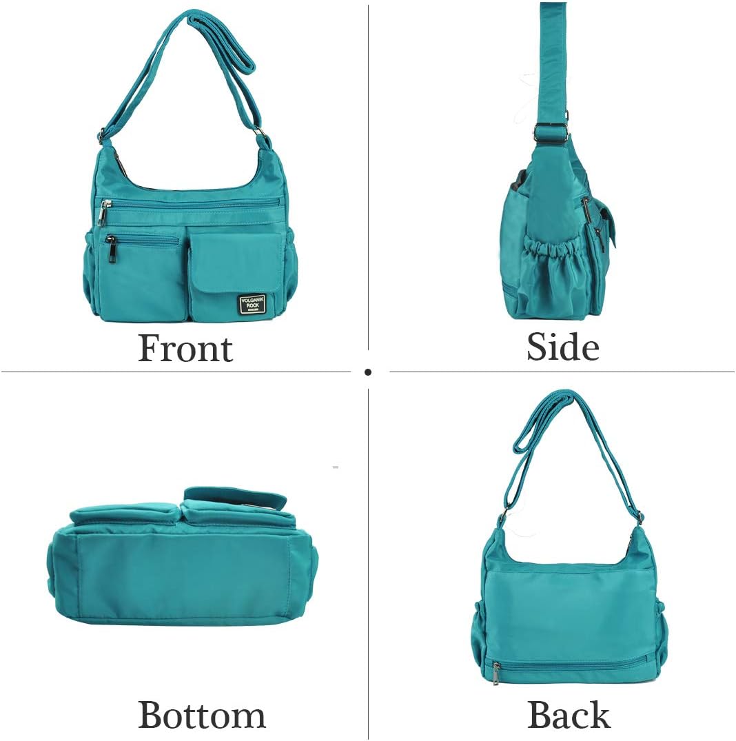 VOLGANIK ROCK Crossbody Bags for Women RFID Lightweight Travel Shoulder Bag Waterproof Nylon purses and handbags Pocketbook
