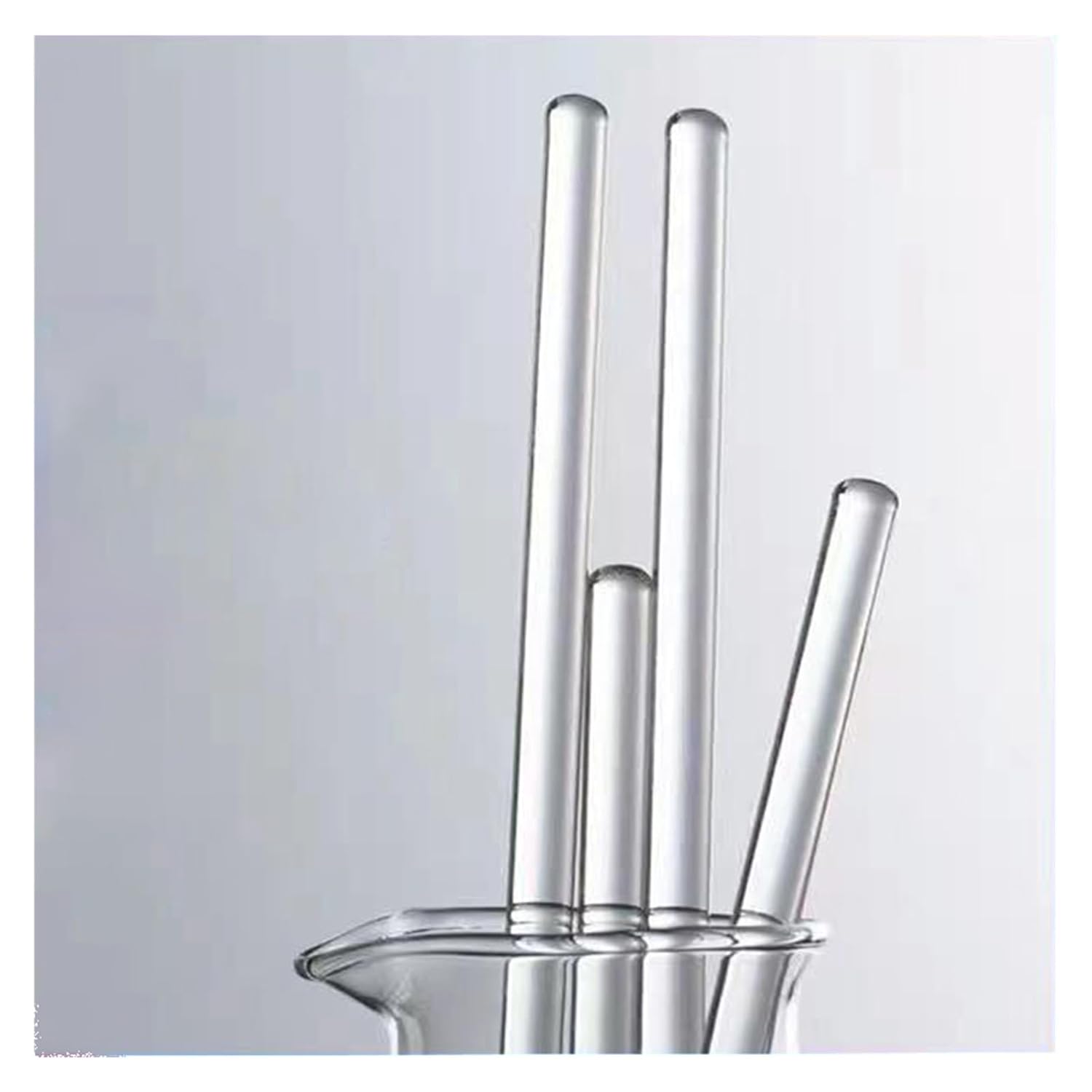 Run Ken 5pcs/10pcs Glass Mixing Rod Glass Drainage Rodtransparent Lab Stirring Stick Muddler Glass Stirrer for Scientific Experiment(7x400mm 5pcs)