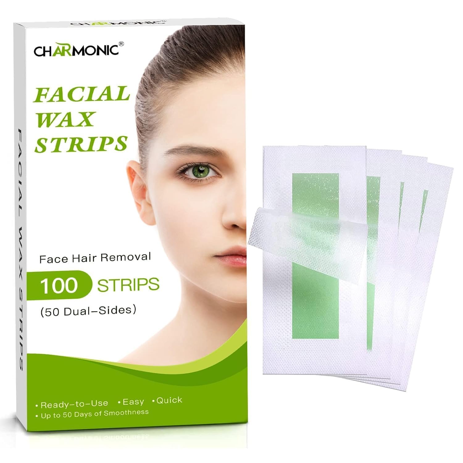 Facial Wax Strips - Quick & Painless Hair Removal
