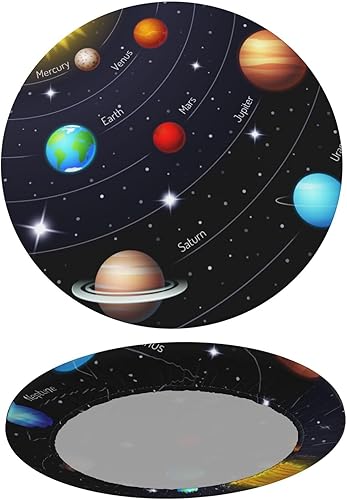 Vista 72 de Delerain Mantel redondo ajustable de bolas de Navidad, mantel redondo impermeable con borde elástico, lavable, para interiores y exteriores, se