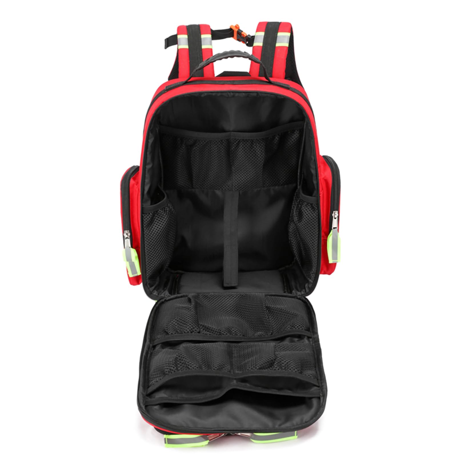 Mochila de emergencia para traumatismos, bolsa de primeros auxilios con reflectante, gran capacidad, mochila médica de primeros auxilios, para camping, ciclismo, excursiones, guardería