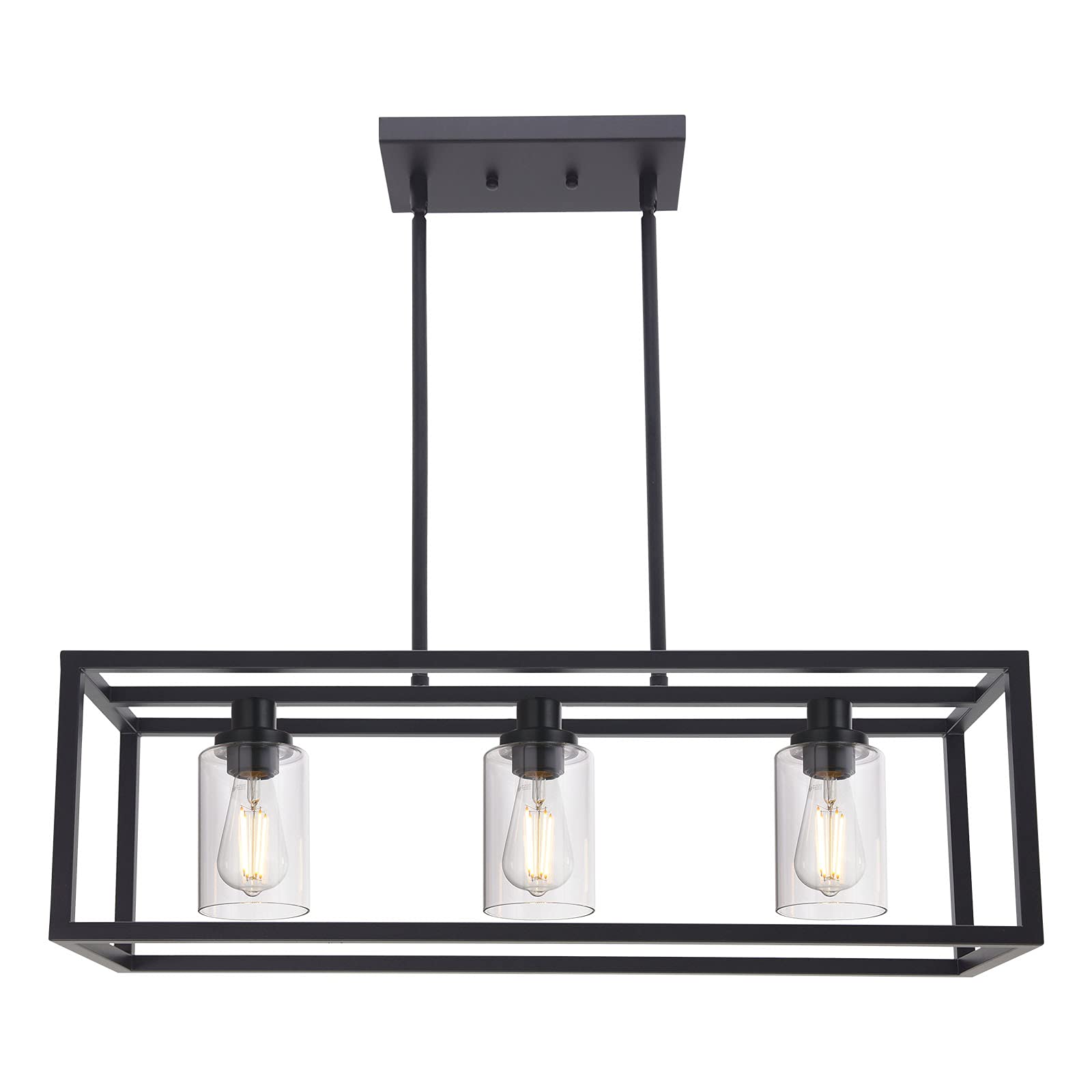 Buy MELUCEE Kitchen Island Lighting 3 Lights Farmhouse Chandelier