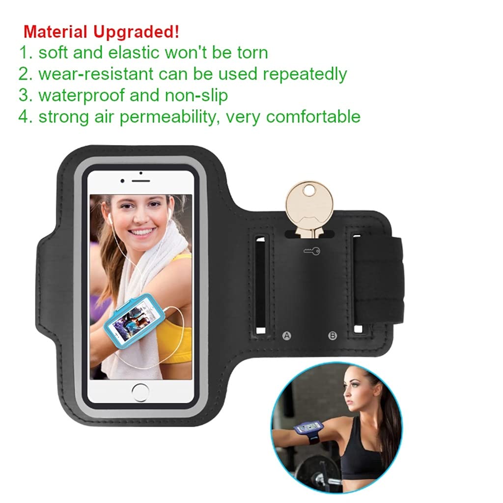 Brassard Pour Téléphone Portable 5-7 Pouces - Sport Outdoor, Poche à Clés, Clip, Multicolore