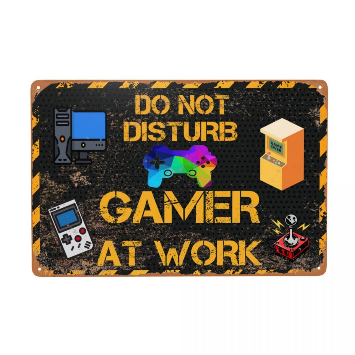 peiyeety Vintage Gamer Quote Metal Tin Sign Anti Fade Wall Decor Kitchen Bathroom Bedroom Living Room Cafe Farmhouse Entryway Office Workshop Bar Laundry Room Porch Patio 8x12 Inch
