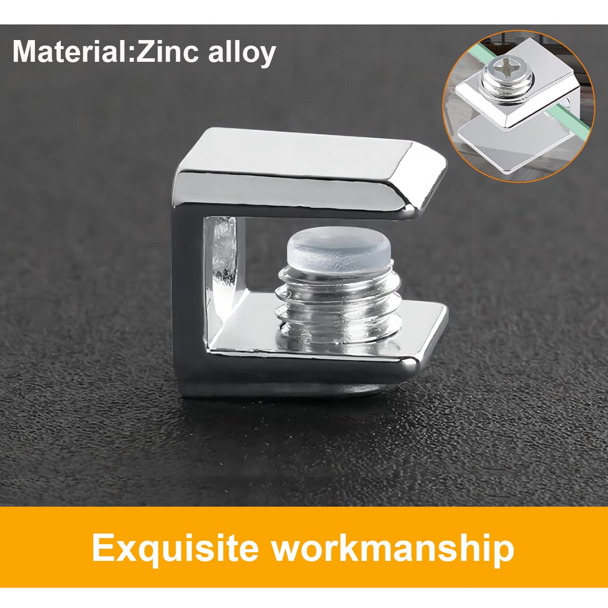 Glass Shelf Clips - Secure Your Glass Shelves -7