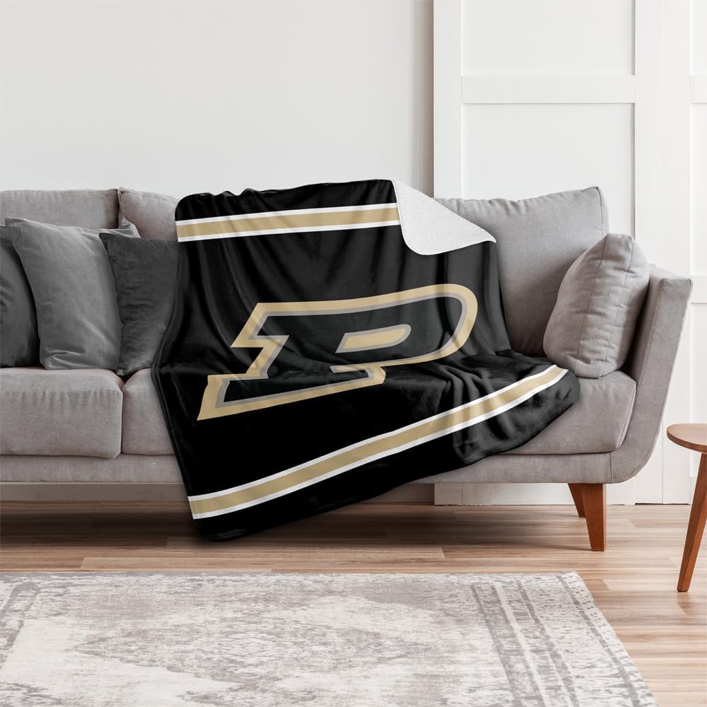 LOGOVISION Official Collegiate Primary Logo Collection Silky Touch Sherpa Back Super Soft Throw Blanket Collection