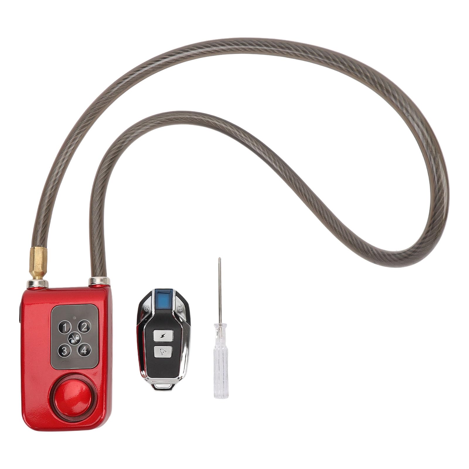 KUIDAMOS Allarme Blocco Bici con Telecomando di Sicurezza Antifurto Durevole per Negozio di Motociclette Resistente All'acqua IP44 80 Cm