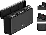 TELESIN Osmo Action 5 Pro 4 3 Chargeur de Batterie pour DJI Action 5 Pro 4 3, boîtier de Charge Rapide USB à Trois emplacements avec câble Type-C pour la Batterie d'origine DJI Osmo Action 5 Pro 4 3 - 1