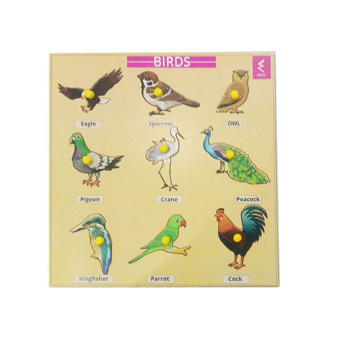WISSEN Birds peg Board Puzzle for Kids & Toddlers 2 Years & Above | Easy & Playful Early Learning pegboard Games to Develop Motor skils, Problem Solving Skill (B07Z2N4K9X) Amazon Price History, Amazon Price Tracker